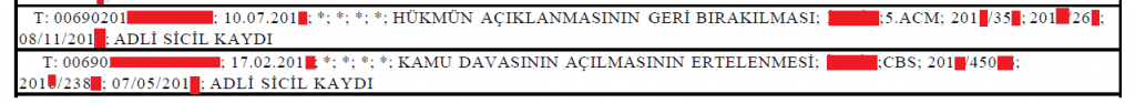 Adli Sabıka Kaydı Nasıl Okunur?