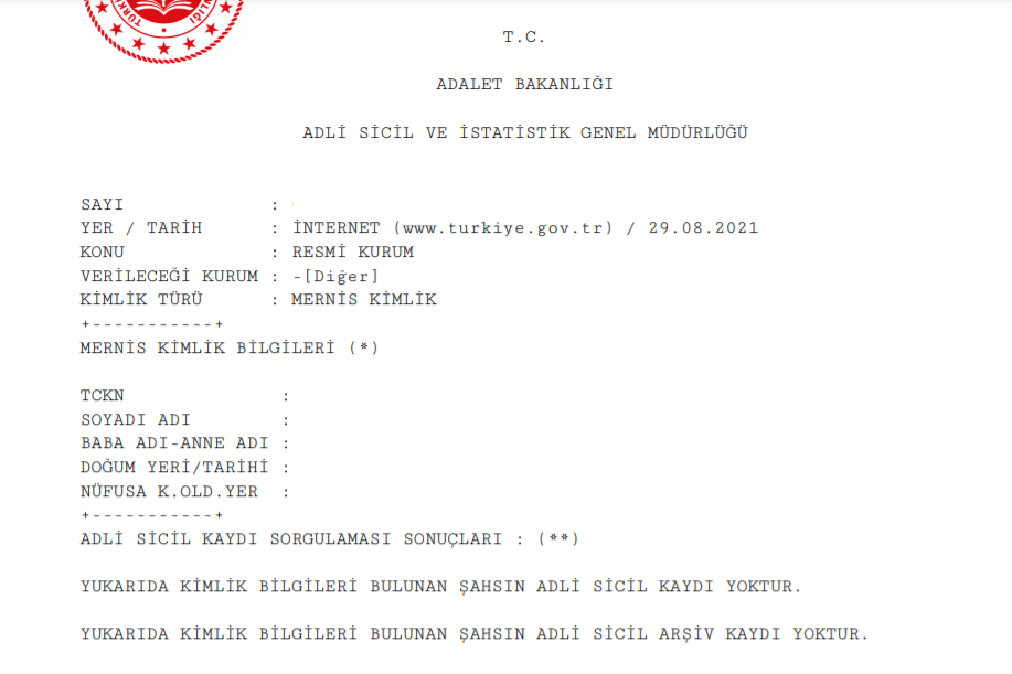 Adli Sabıka Kaydı Nasıl Okunur?